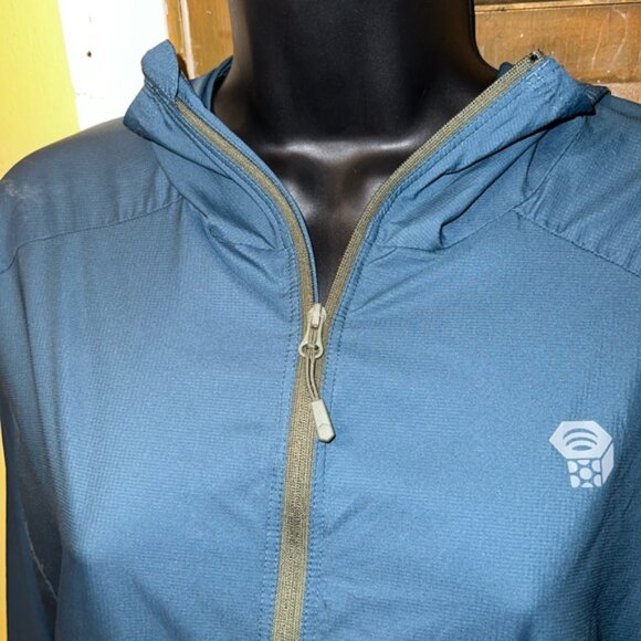 Mountain Hardwear Navy Blue Windbreaker Lightweight Rain Jacket Hooded - Picture 6 of 14
